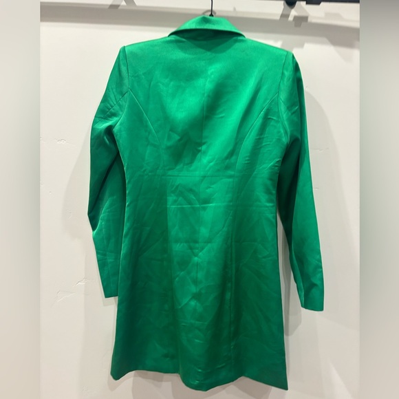 Adelyn Rae Emerald Green blazer dress Coat size small elegant statement mini - Picture 6 of 9